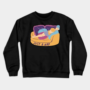 most likely to take a nap Sticker Crewneck Sweatshirt